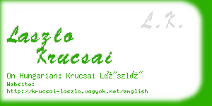 laszlo krucsai business card